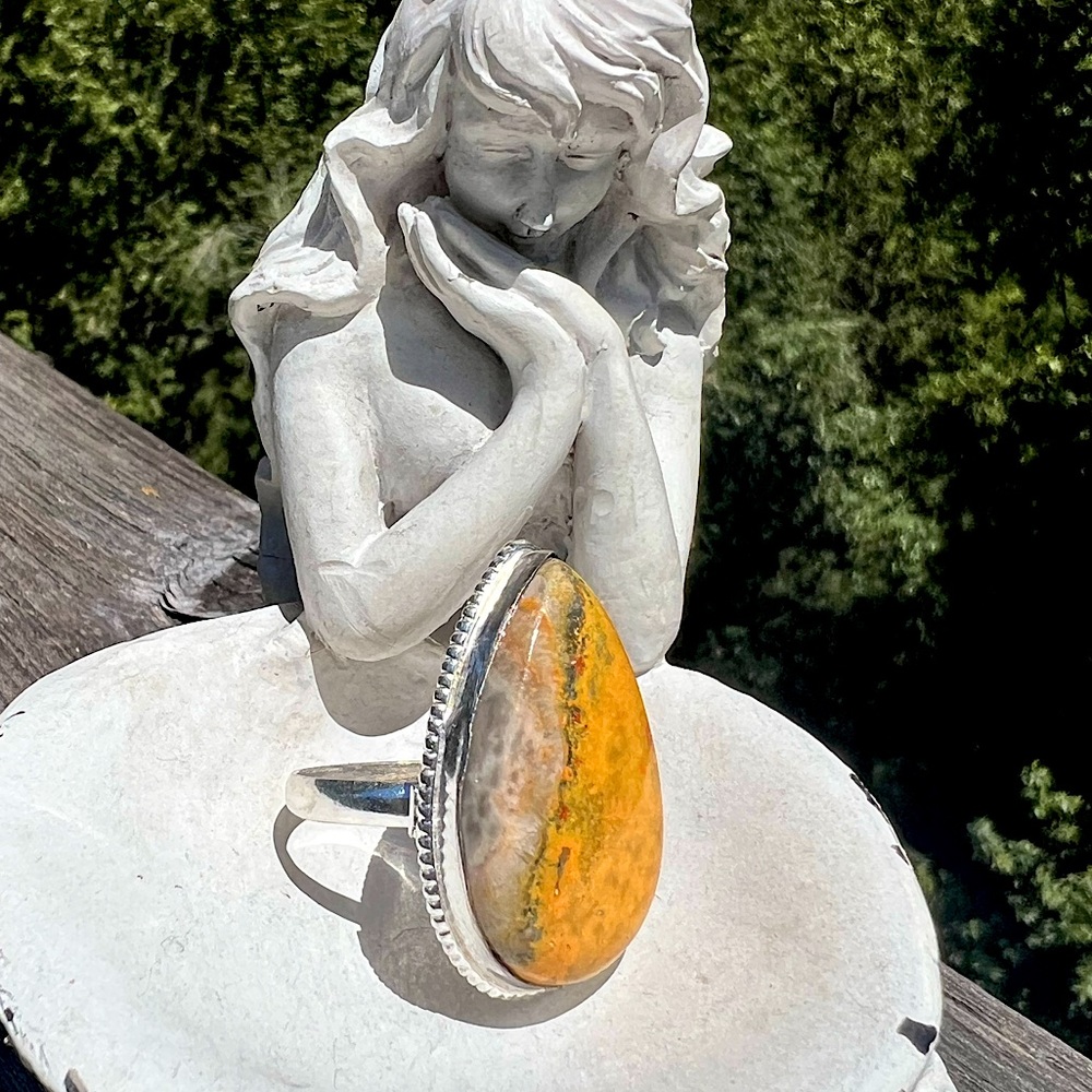 Bumblebee Jasper Ring - image 1